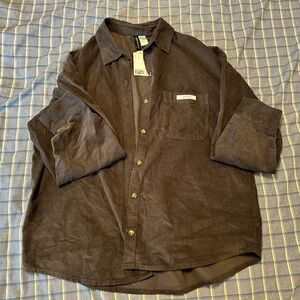 H&M cord button up